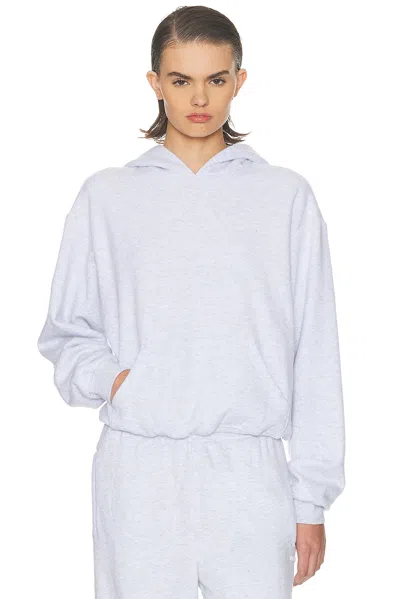 Skims Cotton Fleece Classic Hoodie In Blue