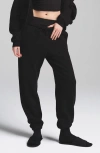 Skims Cotton Fleece Classic Joggers In Onyx