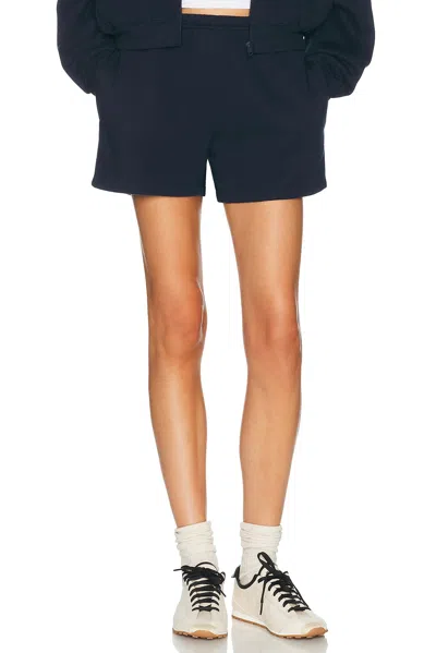 Skims Cotton Fleece Classic Short In Navy