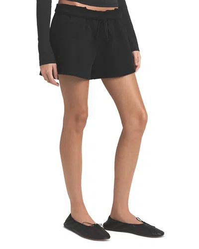 Skims Cotton Fleece Classic Shorts In Black