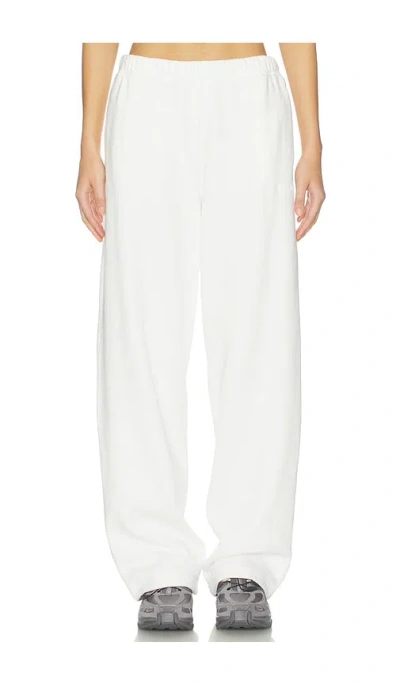 Skims Cotton Fleece Classic Straight Leg Pant In White