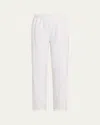 Skims Cotton Fleece Classic Straight-leg Pants In Light Heather Grey