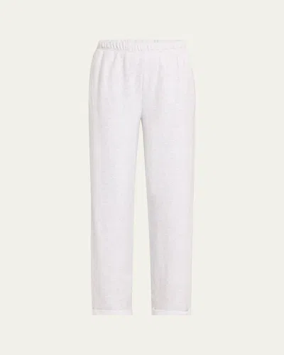 Skims Cotton Fleece Classic Straight-leg Pants In Light Heather Grey