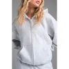 Skims Cotton-blend Fleece Classic Hoodie In Light Heather Grey