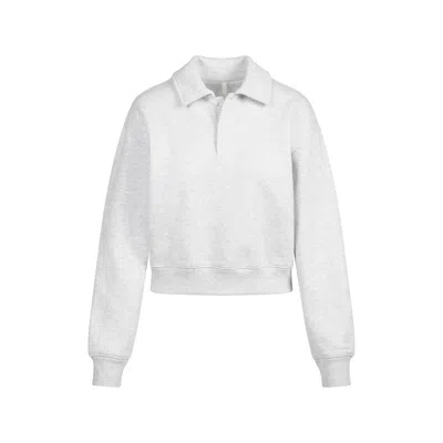 Skims Cotton Fleece In Light Heather Grey