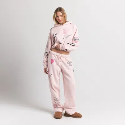Skims Cotton Fleece In Pink