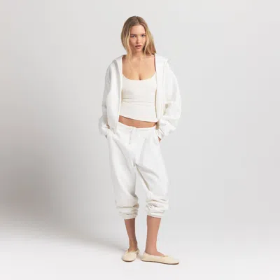 Skims Cotton Fleece In White