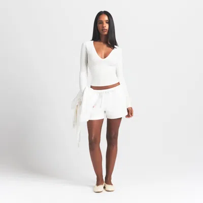 Skims Cotton Fleece In White