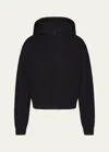 Skims Cotton Fleece Classic Zip-up Hoodie In Onyx