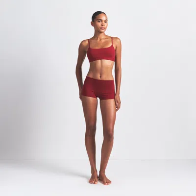 Skims Cotton Jersey In Burgundy