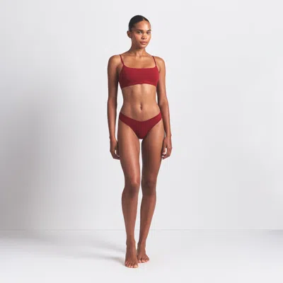 Skims Cotton Jersey In Burgundy