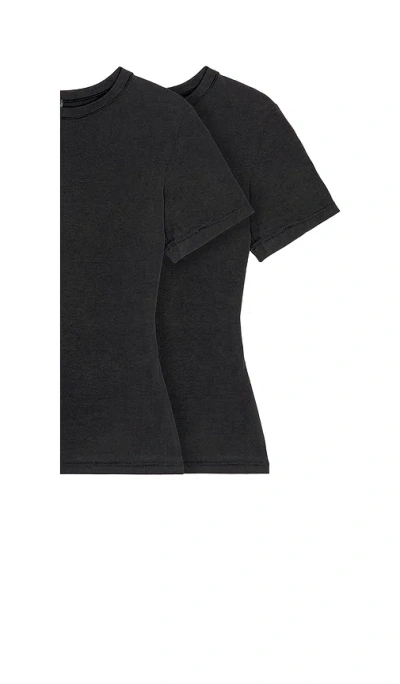 Skims Cotton Jersey 2 Pack T-shirt In Black