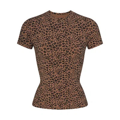 Skims Cotton Jersey In Animal Print
