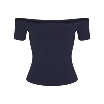 Skims Cotton Jersey In Blue