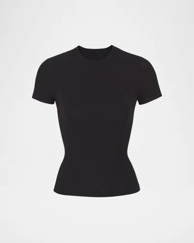 Skims Cotton Jersey Crewneck T-shirt
