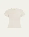 Skims Cotton Jersey Crewneck T-shirt In Light Heather Grey