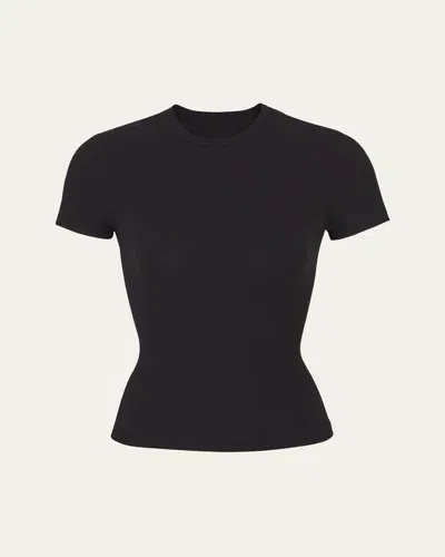 SKIMS COTTON JERSEY CREWNECK T-SHIRT