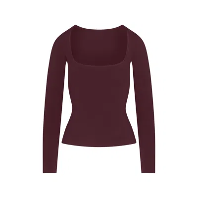 Skims Cotton Jersey In Brown