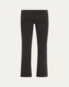 Skims Black Cotton Jersey Foldover Lounge Pants In Multi
