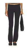 Skims Black Cotton Jersey Foldover Lounge Pants In Multi