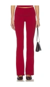 Skims Cotton Jersey Foldover Pant In Red