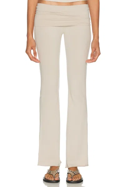 Skims Cotton Jersey Foldover Pant In Neutral