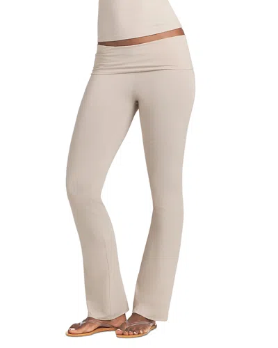 Skims Cotton Jersey Foldover Pants In Pink