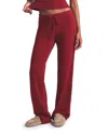 Skims Cotton Jersey Foldover Pants In Red