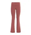Skims Stretch Cotton Jersey Foldover Pants In Pink