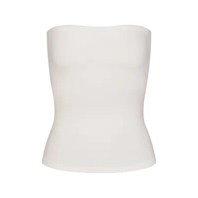 Skims Cotton Jersey Tube Top In White