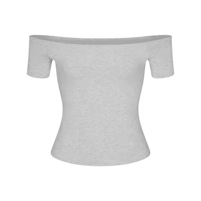 Skims Cotton Jersey In Gray