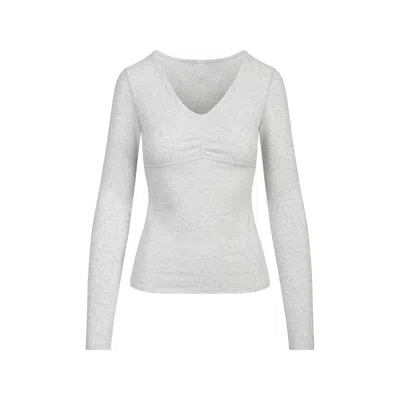 Skims Cotton Jersey In Gray