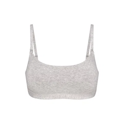 Skims Cotton Jersey In Light Heather Grey