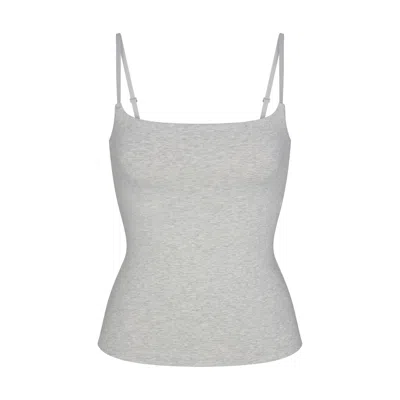 Skims Cotton Jersey In Light Heather Grey