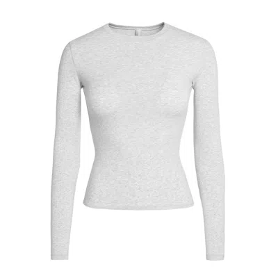 Skims Cotton Jersey In Gray