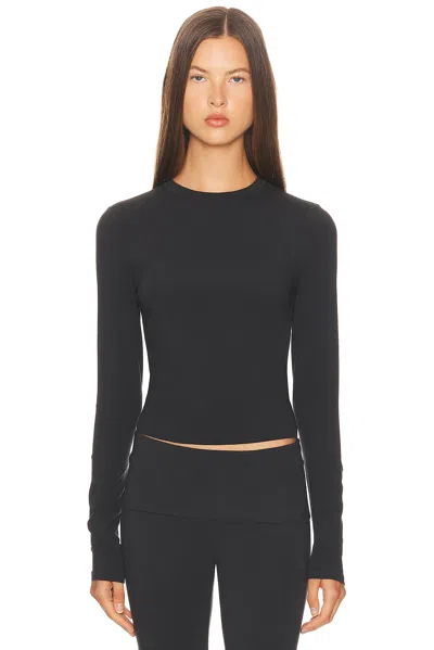 SKIMS COTTON JERSEY LONG SLEEVE T-SHIRT