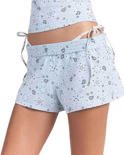 Skims Cotton Jersey Loose Shorts In Animal Print