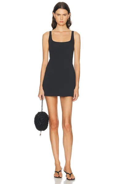 Skims Cotton Jersey Mini Dress In Soot