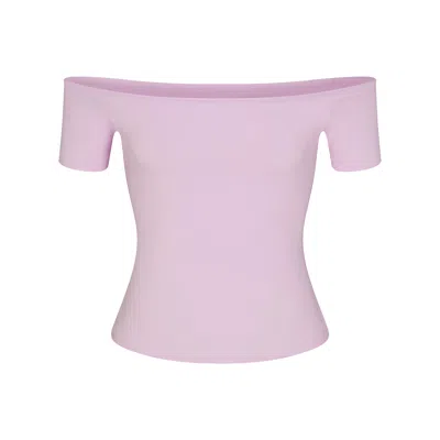 Skims Cotton Jersey In Purple