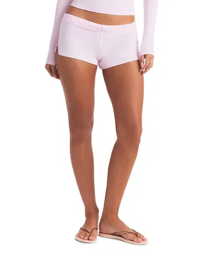 Skims Cotton Jersey Shorts In Pink