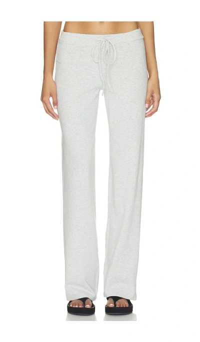 Skims Cotton Jersey Straight Leg Pant In Gray