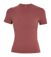 Skims Cotton Jersey T-shirt In Pink