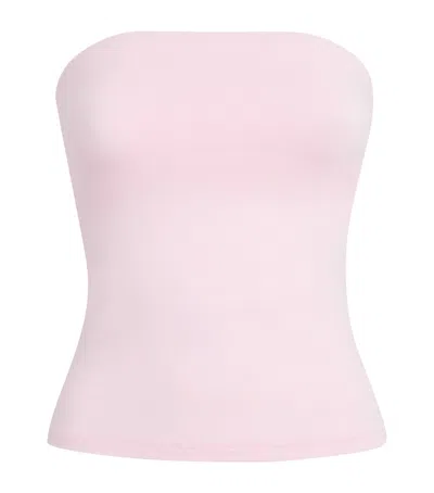 Skims Cotton Jersey Tube Top In Pink