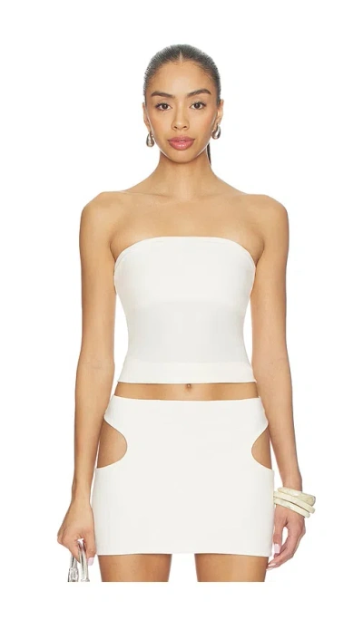 Skims Cotton Jersey Tube Top In White