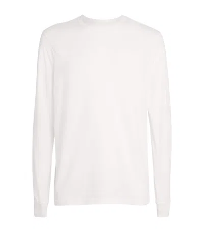 Skims Cotton Long-sleeve T-shirt In White