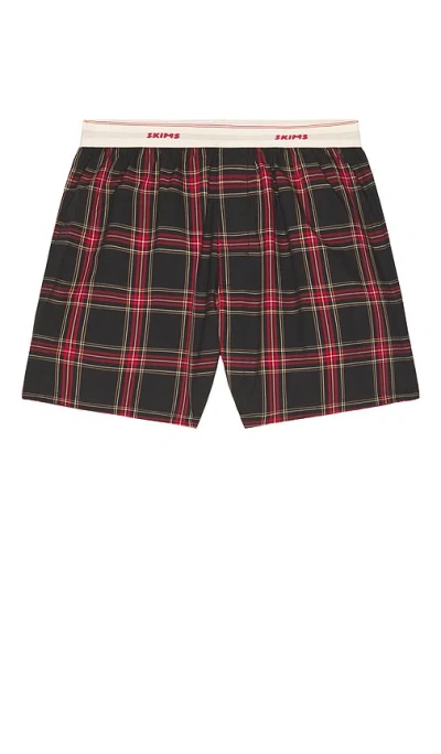 SKIMS COTTON POPLIN LOGO BAND BOXER