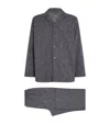 Skims Ssense Exclusive Gray Cotton Poplin Sleep Pyjama Set In Blue