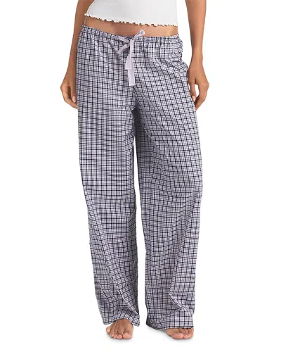 Skims Cotton Poplin Sleep Pants In Blue