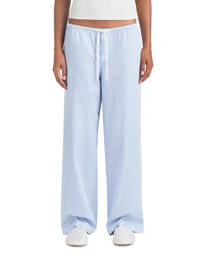 Skims Cotton Poplin Sleep Pants In Blue