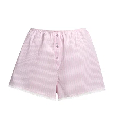 Skims Cotton Poplin Sleep Shorts